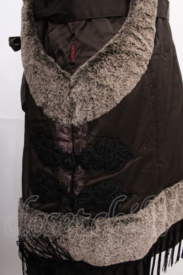 画像4: Ozz oneste / COATフリル中綿コート  黒 Y-24-12-28-112-OO-JA-AS-ZT-C027 (4)