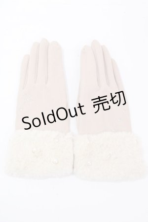 画像: axes femme / 雪柄刺繍手袋  ベージュ Y-24-12-29-012-AX-ZA-SZ-ZT273