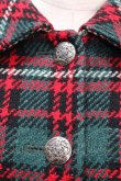 画像3: Jane Marple / Big Tartan コート M グリーン Y-24-12-29-049-JM-CO-SZ-ZT-C004 (3)