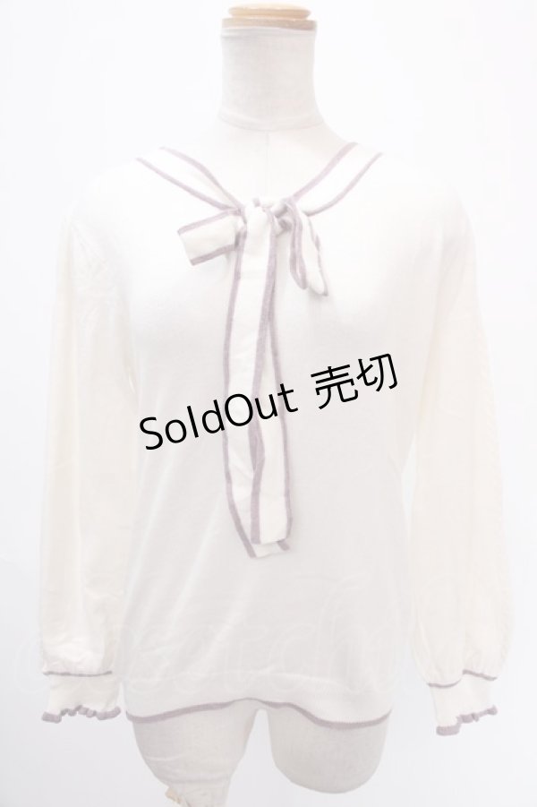 画像1: axes femme / ボウタイニット M 生成り Y-25-01-01-064-AX-TO-SZ-ZT312 (1)