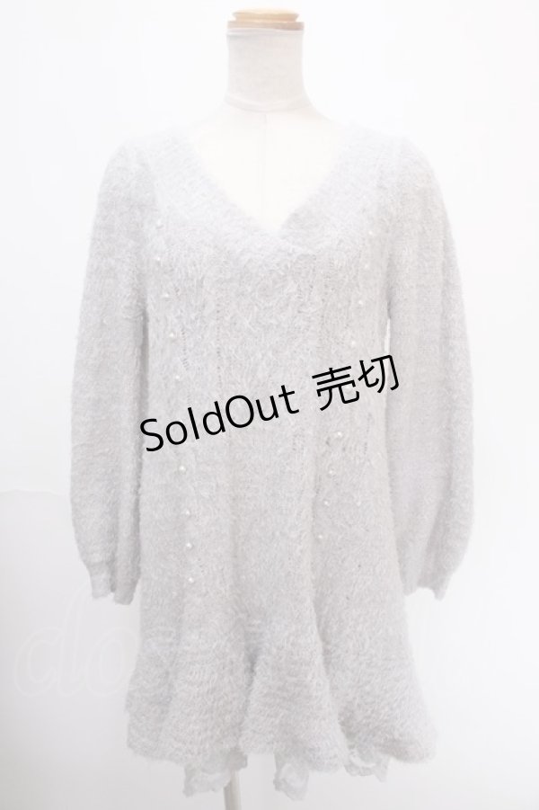 画像1: axes femme /ニットチュニック  ブルーグレー Y-25-01-01-068-AX-OP-AS-ZT361 (1)