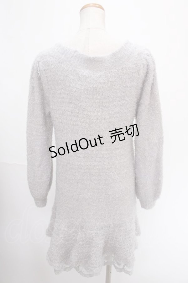 画像2: axes femme /ニットチュニック  ブルーグレー Y-25-01-01-068-AX-OP-AS-ZT361 (2)