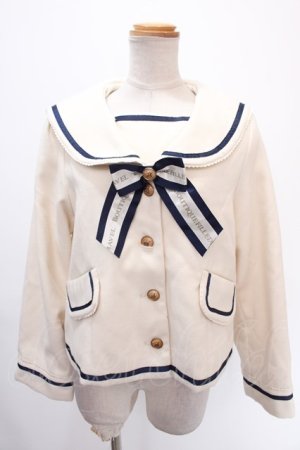 画像: Amavel / セーラーショートコート F アイボリー Y-25-01-01-113-CA-CO-SZ-ZT-C059