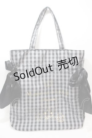 画像: Maison de FLEUR / クロミダブルリボントートバッグ F ブラック Y-25-01-01-018-LO-BG-SZ-ZY
