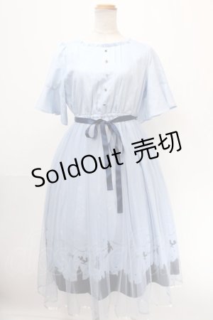 画像: axes femme / ピーター・パン/プリントワンピース F サックス Y-25-01-01-137-AX-OP-SZ-ZI