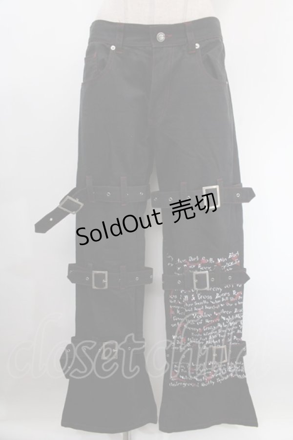 画像1: KEYSTATION THE U.K / ベルト付きパンツ 78 ブラック Y-25-01-01-167-PU-PA-SZ-ZT070 (1)