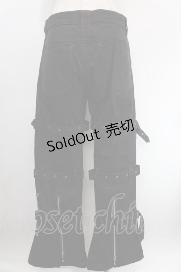 画像2: KEYSTATION THE U.K / ベルト付きパンツ 78 ブラック Y-25-01-01-167-PU-PA-SZ-ZT070 (2)