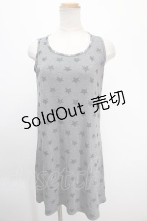 画像: PEACE NOW / 星柄タンクトップ  グレー Y-25-01-10-074-PU-TO-SZ-ZY