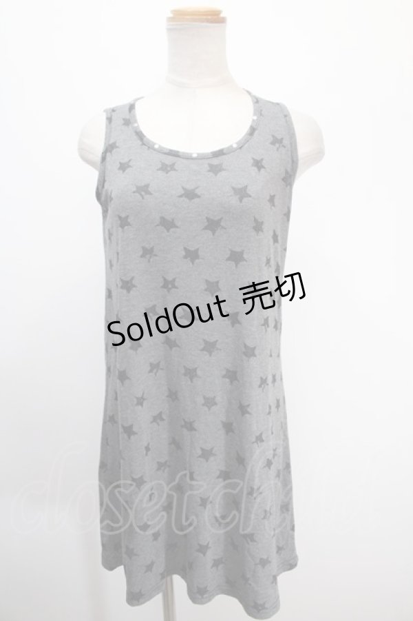 画像1: PEACE NOW / 星柄タンクトップ  グレー Y-25-01-10-074-PU-TO-SZ-ZY (1)