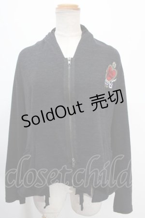 画像: 【SALE】LISTEN FLAVOR / 変形ハートエンブレムジャケット  黒 Y-25-01-10-105-PU-TO-SZ-ZT245