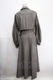 画像2: Melt the lady / チェーンレザーライクロングコート F グレー Y-25-01-10-172-PU-CO-SZ-ZT-C034 (2)