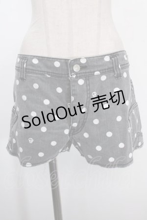 画像: WORLD WIDE LOVE！(Rydia) / ドットデニムショートパンツ  グレー Y-25-01-10-184-PU-TO-SZ-ZY