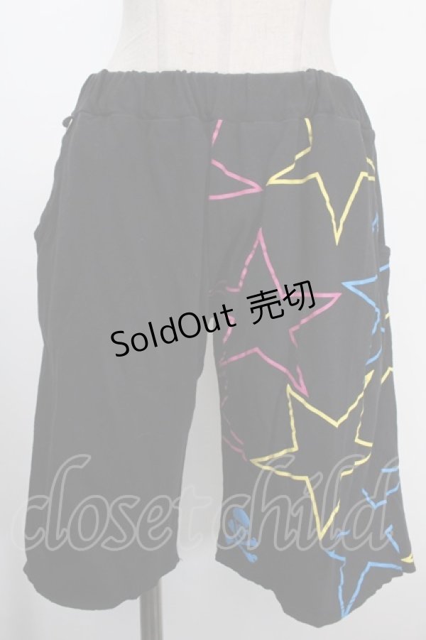 画像1: LOVER'S ROCK / 星柄ハーフパンツ  黒 Y-25-01-10-185-PU-PA-SZ-ZY (1)