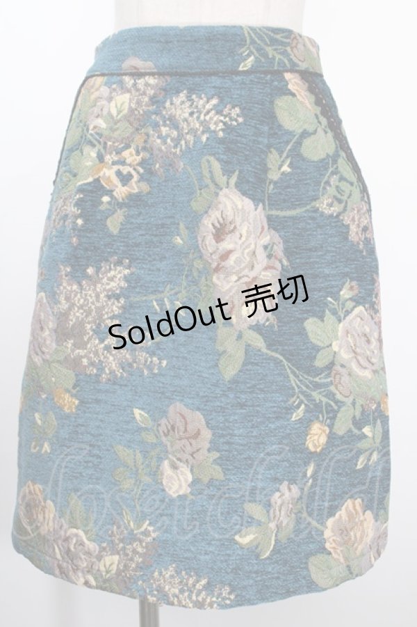 画像1: axes femme / モールゴブラン台形スカートト M Bグリーン Y-25-01-10-200-AX-SK-SZ-ZT279 (1)