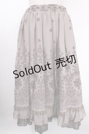 画像: axes femme / フロッキープリントスカート F チャコール Y-25-01-13-114-AX-SK-SZ-OS
