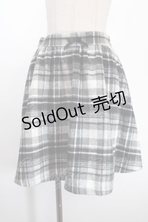 画像: Ank Rouge / チェック柄ウールスカート M 黒 Y-25-01-13-127-CA-SK-SZ-ZT194