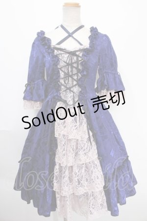 画像: ATELIER PIERROT / マリーベルドレス  ブルー Y-25-01-14-046-EL-OP-SZ-ZY