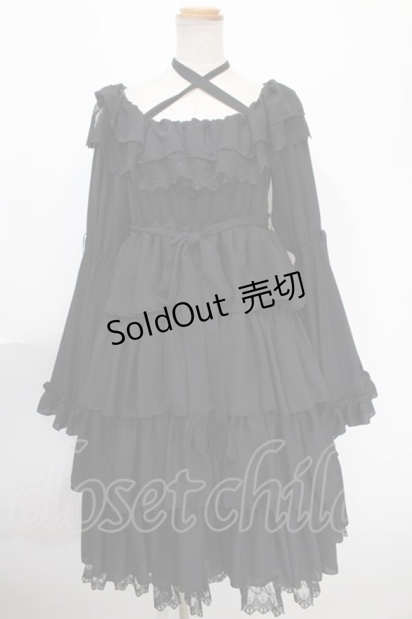 画像1: Vallee lys / Coquelicot dress (ミディアム)  ブラック Y-25-01-14-050-GO-OP-SZ-ZY (1)