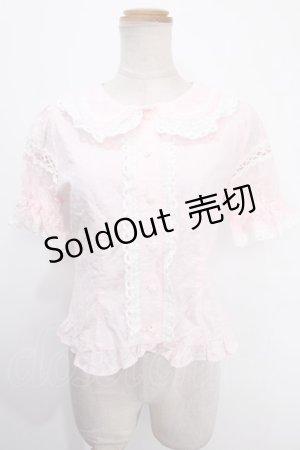 画像: BABY,THE STARS SHINE BRIGHT / はわせ5分袖ブラウス  ピンク Y-25-01-14-024-BA-BL-SZ-ZY