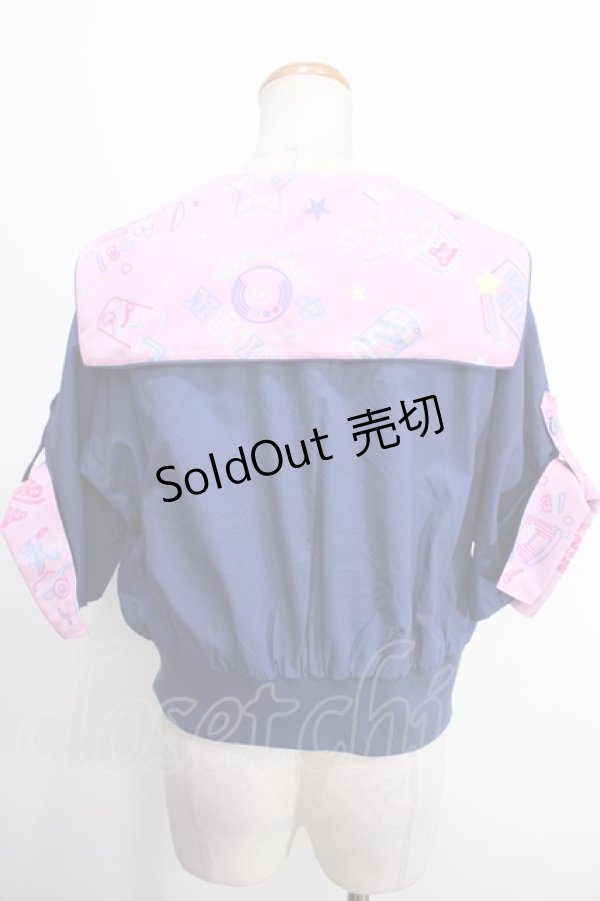 画像2: Angelic Pretty / Neon Star Dinerセーラーブルゾン  紺 Y-25-01-14-026-AP-JA-SZ-ZY (2)
