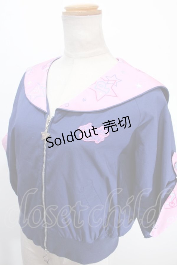 画像3: Angelic Pretty / Neon Star Dinerセーラーブルゾン  紺 Y-25-01-14-026-AP-JA-SZ-ZY (3)