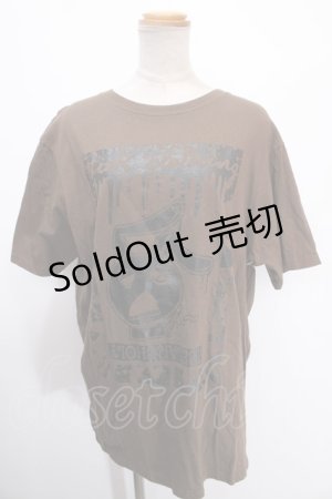 画像: NieR Clothing / プリント半袖カットソー XL ブラウン Y-25-01-16-054-PU-TO-SZ-ZY