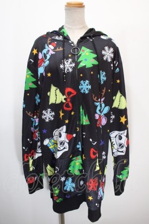 画像: NieR Clothing / CHRISTMAS DESIGN HOODIE  黒 Y-25-01-16-060-PU-TO-SZ-ZT253