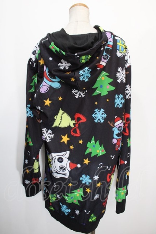画像2: NieR Clothing / CHRISTMAS DESIGN HOODIE  黒 Y-25-01-16-060-PU-TO-SZ-ZT253 (2)