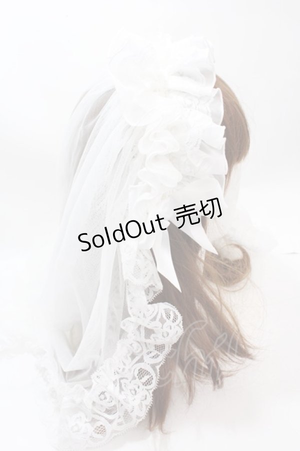 画像3: MAJOH / HOLY TULLE VEIL HEAD DRESS  ホワイト Y-25-01-16-014-GO-AC-SZ-ZY (3)