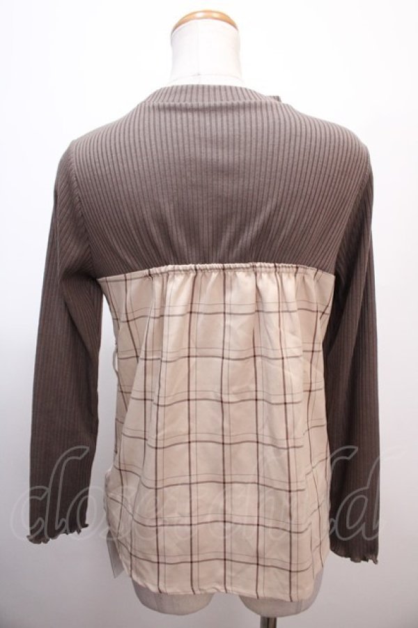 画像2: axes femme / ビスチェ風切替トップス M ベージュ Y-25-01-22-069-AX-TO-SZ-ZT347 (2)