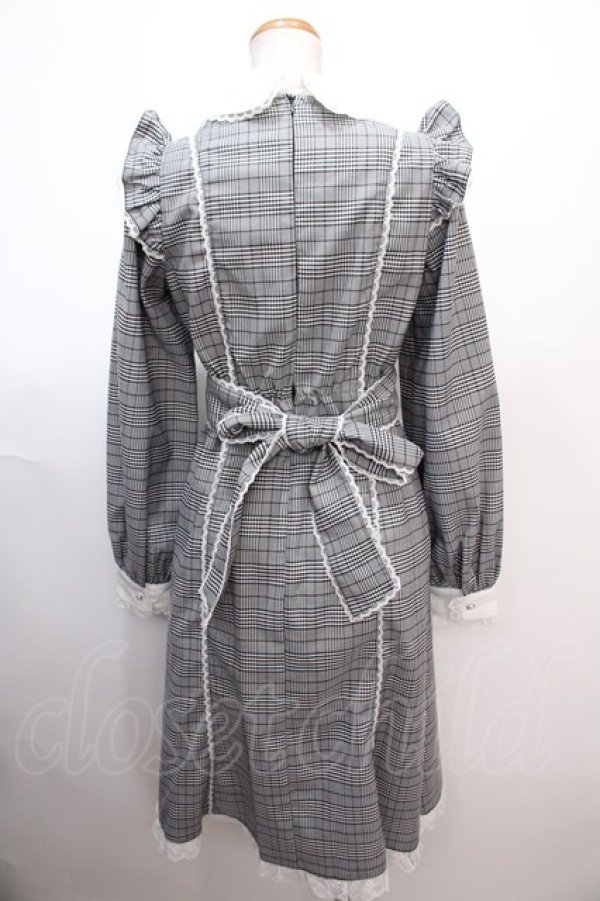 画像2: Honey Cinnamon / チェックワンピース  グレー Y-25-01-22-121-LO-OP-AS-ZT442 (2)