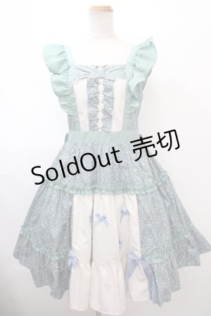 画像: axes femme kawaii / ハミングフローラジャンスカ M グリーン Y-25-01-22-147-AX-OP-SZ-OS