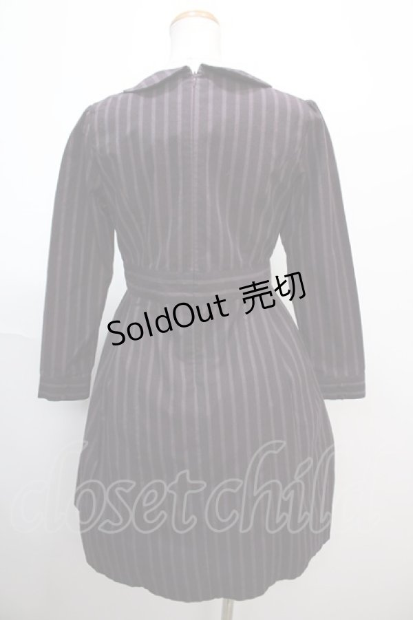 画像2: Fi.n.t / GIGIストライプワンピース F パープル Y-25-01-22-154-CA-OP-SZ-ZT442 (2)