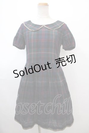 画像: Jane Marple / オリジナルタータンのミニワンピース M グリーン Y-25-01-22-157-JM-OP-SZ-ZY