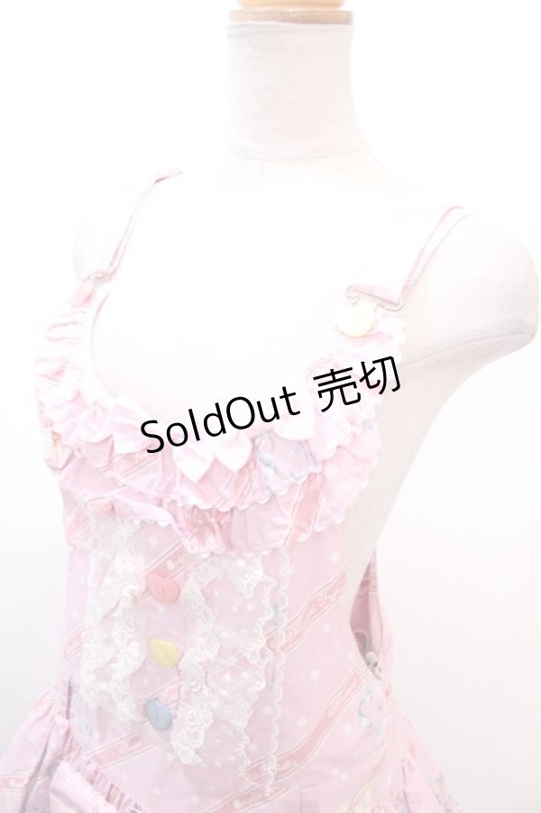 画像3: Angelic Pretty / MELODY TOYSサロペット  ピンク Y-25-01-22-165-AP-OP-SZ-ZY (3)