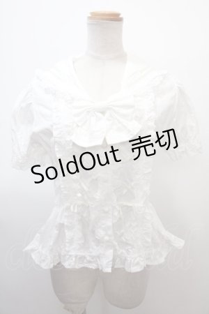 画像: Cornet / セーラー襟半袖&長袖ブラウス  白 Y-25-01-23-015-LO-BL-SZ-ZY