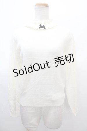 画像: Ank Rouge / ミニリボンハイネックニットトップス M アイボリー Y-25-01-23-029-CA-BL-SZ-ZT191