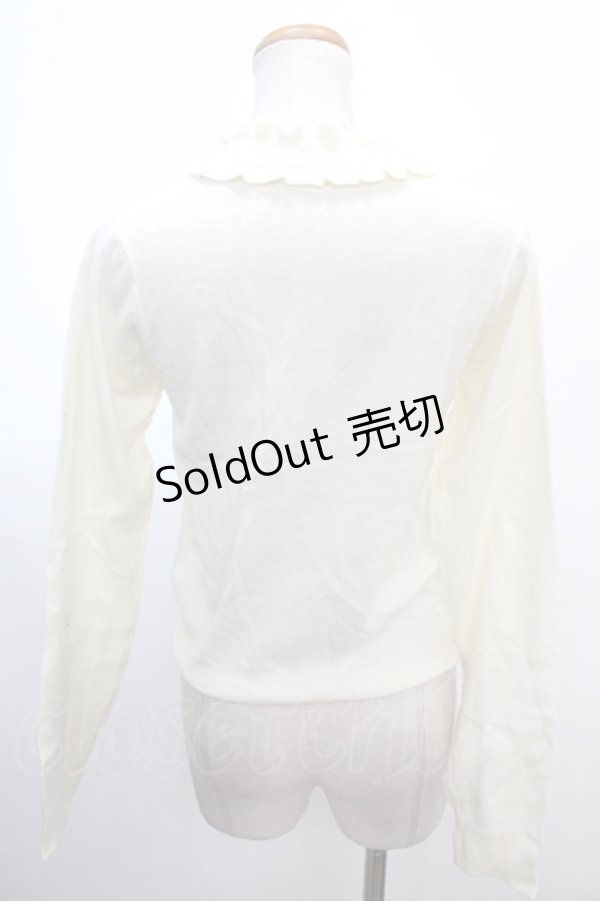 画像2: Ank Rouge / ミニリボンハイネックニットトップス M アイボリー Y-25-01-23-029-CA-BL-SZ-ZT191 (2)
