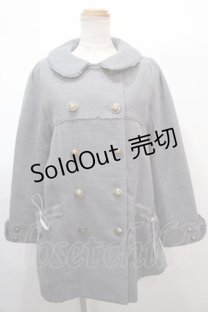 画像: axes femme / ダブル釦Aラインコート M グレー Y-25-01-30-084-AX-CO-SZ-ZT-C033