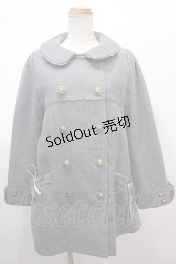画像1: axes femme / ダブル釦Aラインコート M グレー Y-25-01-30-084-AX-CO-SZ-ZT-C033 (1)