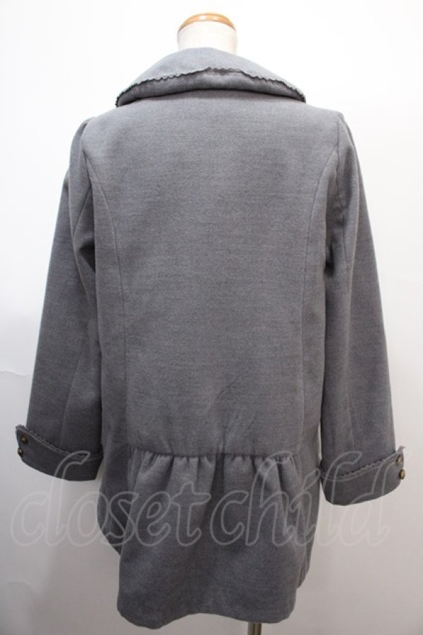 画像2: axes femme / ダブル釦Aラインコート M グレー Y-25-01-30-084-AX-CO-SZ-ZT-C033 (2)