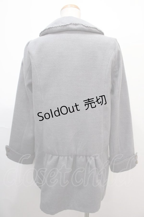 画像2: axes femme / ダブル釦Aラインコート M グレー Y-25-01-30-084-AX-CO-SZ-ZT-C033 (2)