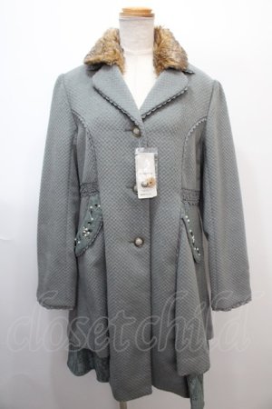 画像: axes femme / ウール混ワンピコート L グリーン Y-25-01-30-100-AX-CO-AS-ZT-C039