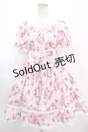 画像: BABY,THE STARS SHINE BRIGHT / シュガーブーケ〜永遠の乙女の憧れ〜柄ワンピース  ピンク Y-25-01-30-168-BA-OP-SZ-ZY