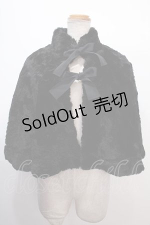 画像: BABY,THE STARS SHINE BRIGHT / ファーケープ  黒 Y-25-01-30-205-BA-CO-SZ-ZT-C017