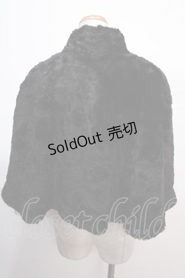 画像2: BABY,THE STARS SHINE BRIGHT / ファーケープ  黒 Y-25-01-30-205-BA-CO-SZ-ZT-C017 (2)