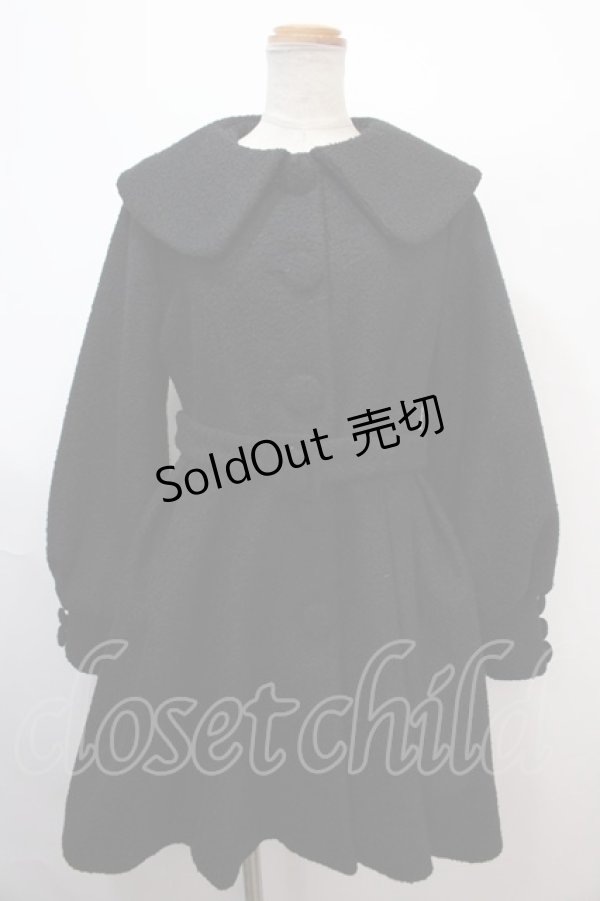 画像1: evelyn / くるみ大襟コート  黒 Y-25-01-30-209-LO-CO-SZ-ZT-C022 (1)