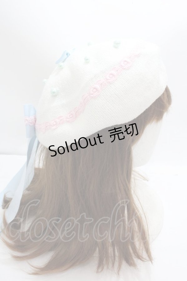 画像3: Angelic Pretty / Rosy Ribbonベレー  アイボリー Y-25-02-03-004-AP-AC-SZ-ZY (3)