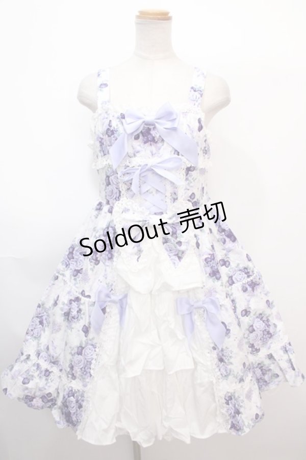 画像1: BABY,THE STARS SHINE BRIGHT / シュガーブーケ〜永遠の乙女の憧れ〜柄ジャンパースカートIII  ラベンダー Y-25-02-03-072-BA-OP-SZ-ZY (1)