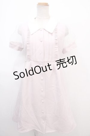 画像: EATME / シースルースリーブ開襟ワンピース F ピンク Y-25-02-03-079-LO-OP-SZ-ZY